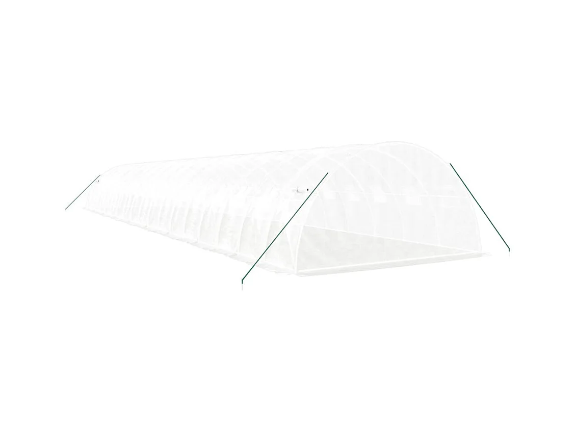 Serra tenda riparo piante fiori ortaggi con struttura in acciaio 72 m² 18 x 4 x 2 m bianco 02_0044625