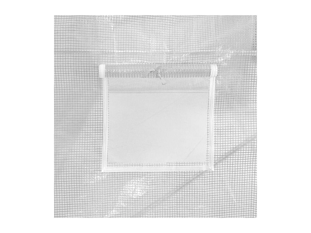 Serra tenda riparo piante fiori ortaggi con struttura in acciaio 72 m² 18 x 4 x 2 m bianco 02_0044625