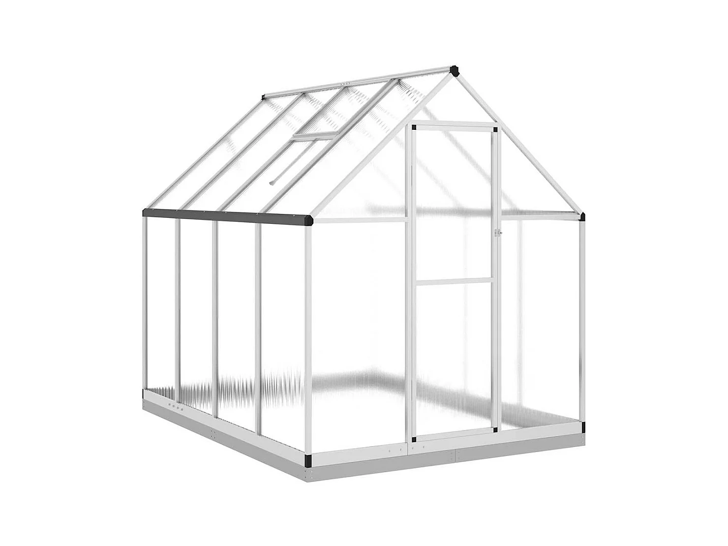 Invernadero de carpa para plantas flores y verduras con estructura de base plateada 224 x 169 x 202 cm aluminio Plata 02_0044522