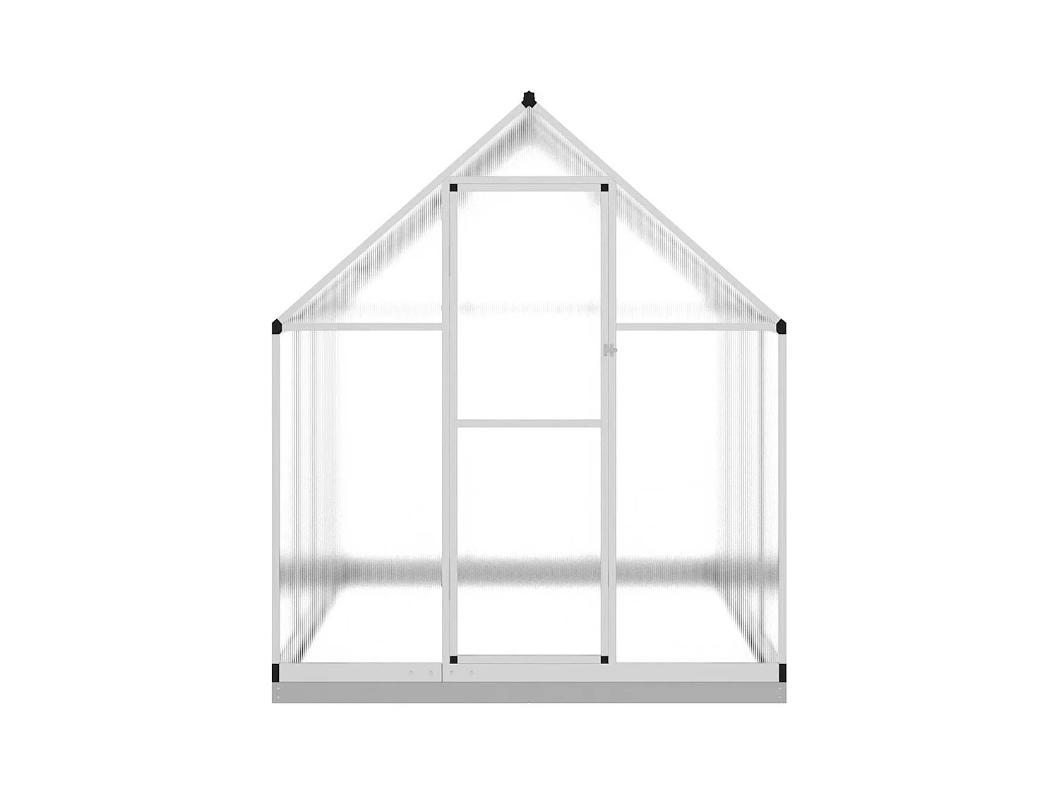 Invernadero de carpa para plantas flores y verduras con estructura de base plateada 224 x 169 x 202 cm aluminio Plata 02_0044522