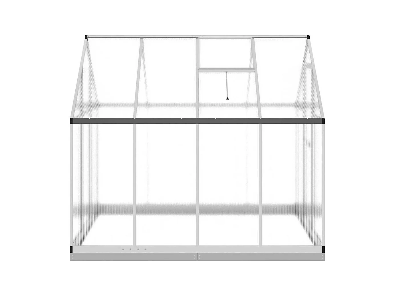 Invernadero de carpa para plantas flores y verduras con estructura de base plateada 224 x 169 x 202 cm aluminio Plata 02_0044522