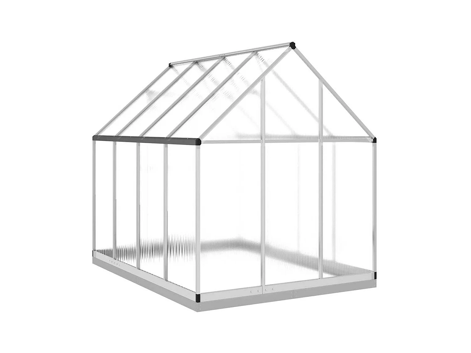 Invernadero de carpa para plantas flores y verduras con estructura de base plateada 224 x 169 x 202 cm aluminio Plata 02_0044522