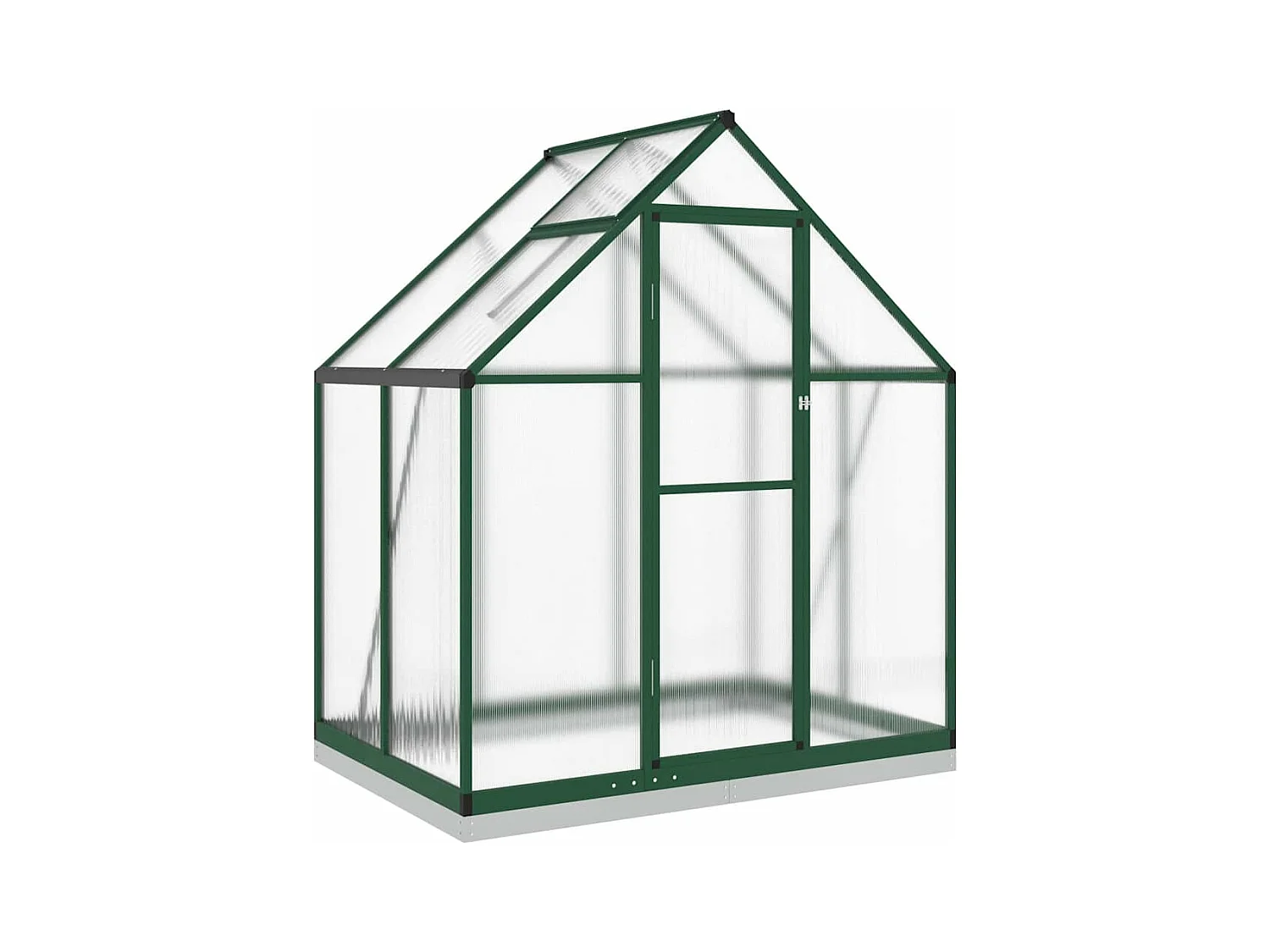 Tenda de estufa abrigo para plantas flores vegetais com estrutura de base 169 x 114 x 202 cm alumínio verde 02_0044487