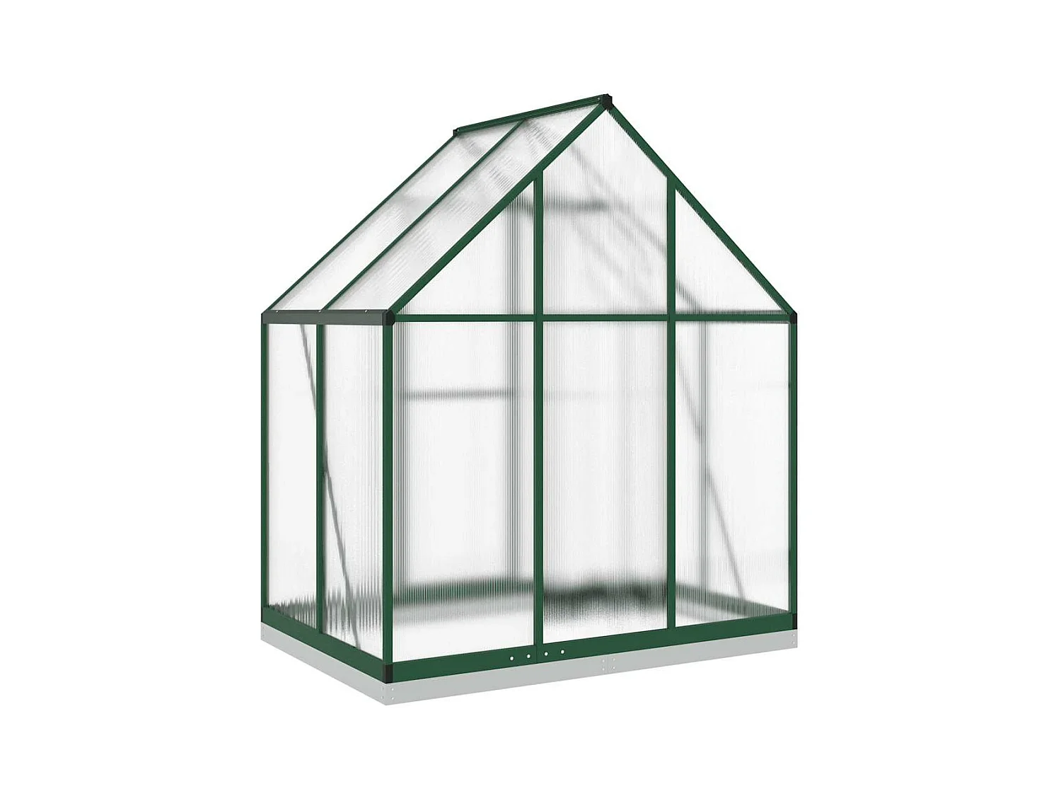 Tenda de estufa abrigo para plantas flores vegetais com estrutura de base 169 x 114 x 202 cm alumínio verde 02_0044487
