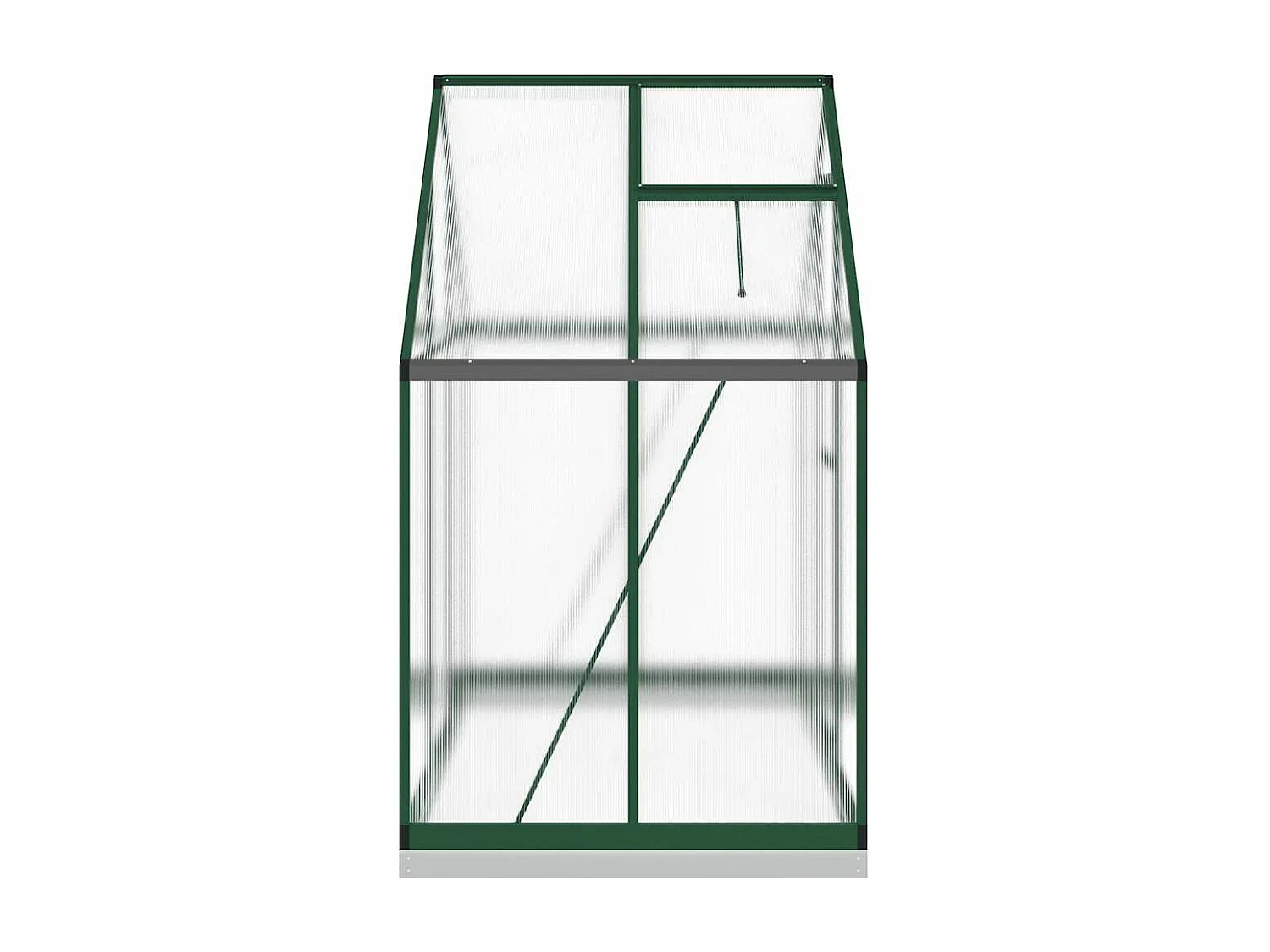 Tenda de estufa abrigo para plantas flores vegetais com estrutura de base 169 x 114 x 202 cm alumínio verde 02_0044487