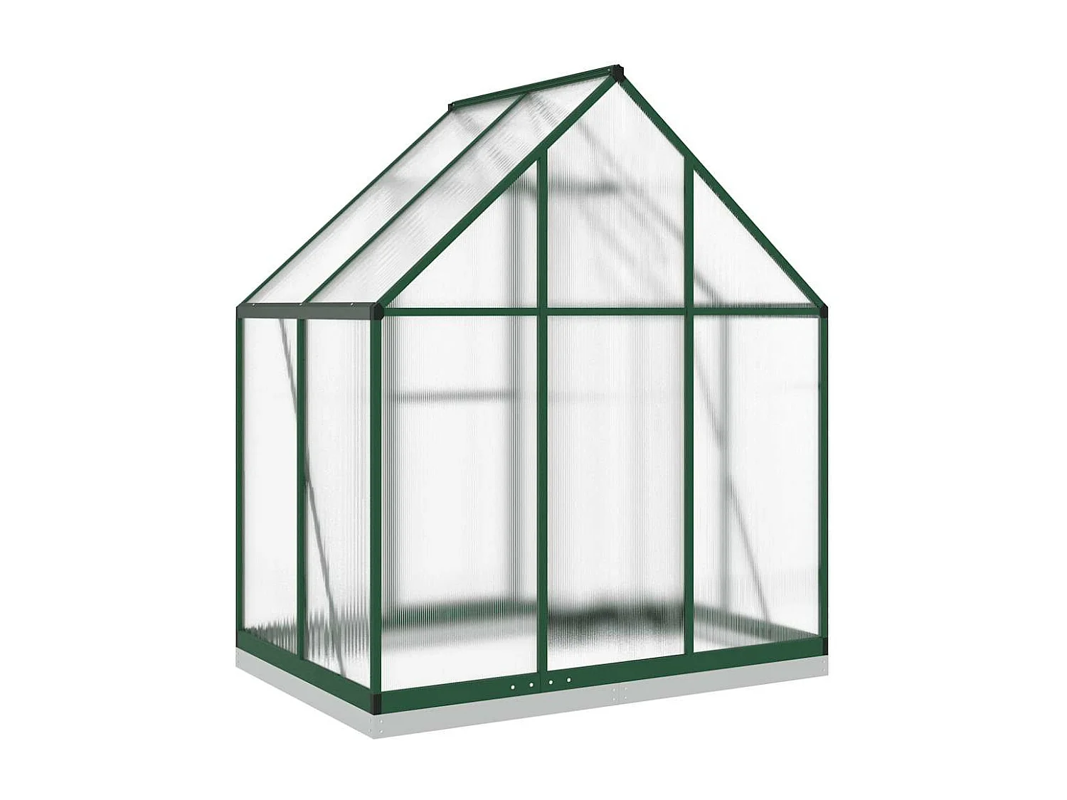 Tenda de estufa abrigo para plantas flores vegetais com estrutura de base 169 x 114 x 202 cm alumínio verde 02_0044487