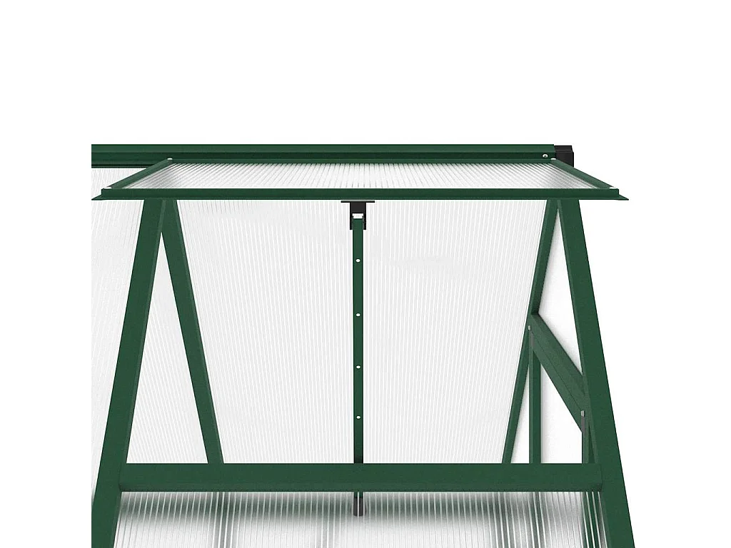 Tenda de estufa abrigo para plantas flores vegetais com estrutura de base 169 x 114 x 202 cm alumínio verde 02_0044487