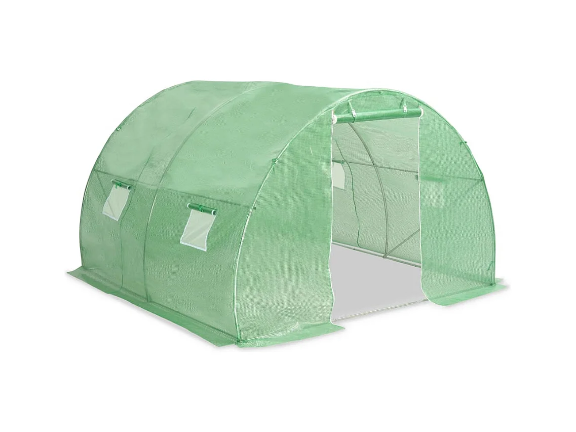 Serra tenda riparo piante fiori ortaggi 9 m² 300 x 300 x 200 cm verde 02_0044456