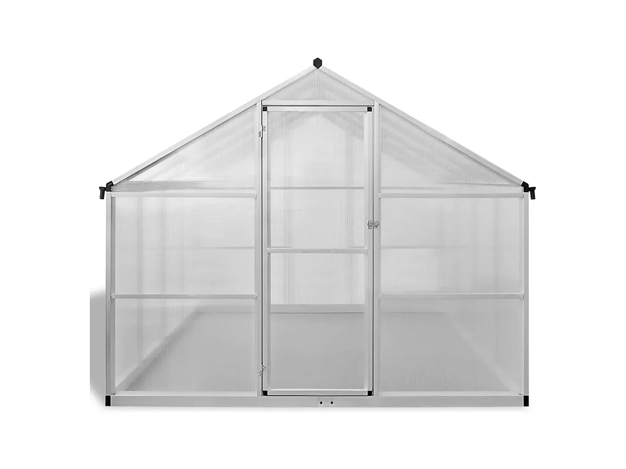 Invernadero de carpa para plantas flores y hortalizas reforzado en aluminio con estructura de base de 605 m² Transparente 02_0044661