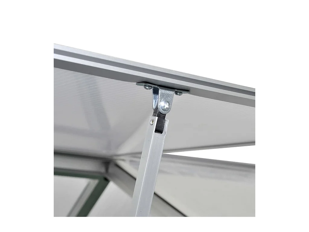 Invernadero de carpa para plantas flores y hortalizas reforzado en aluminio con estructura de base de 605 m² Transparente 02_0044661