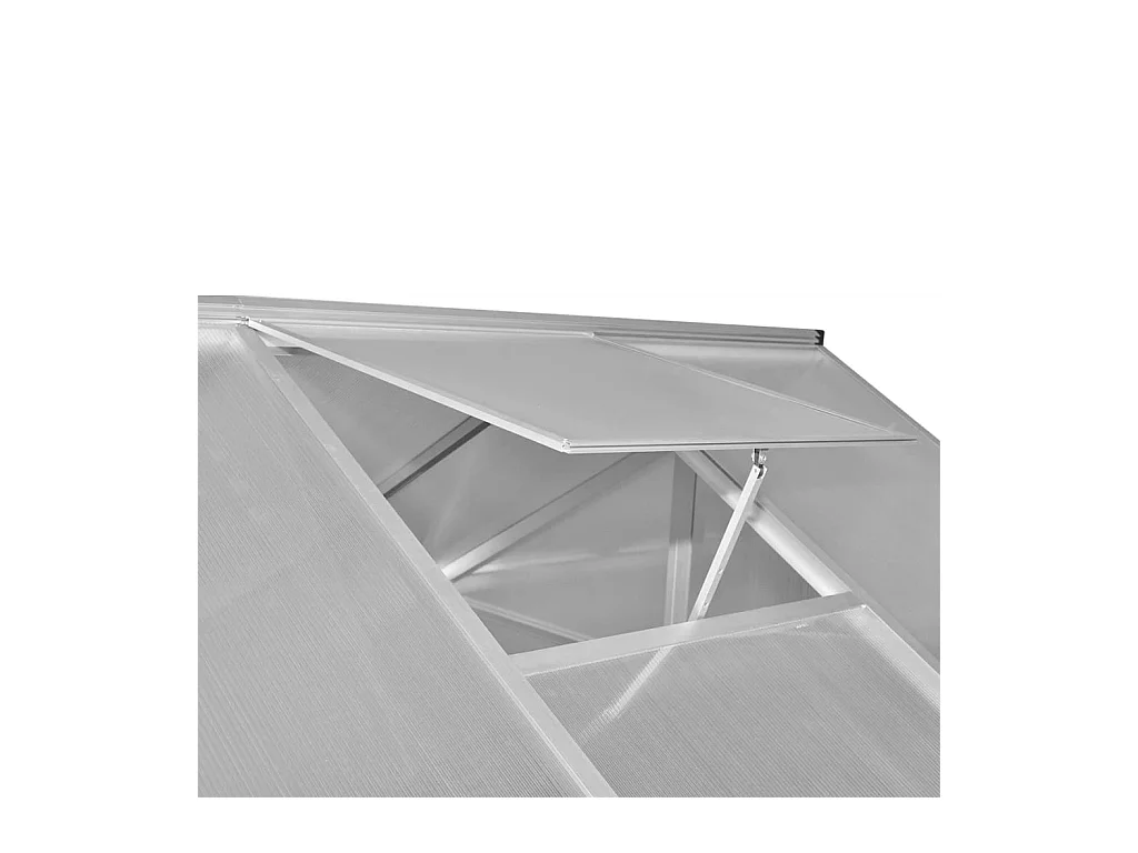 Invernadero de carpa para plantas flores y hortalizas reforzado en aluminio con estructura de base de 605 m² Transparente 02_0044661