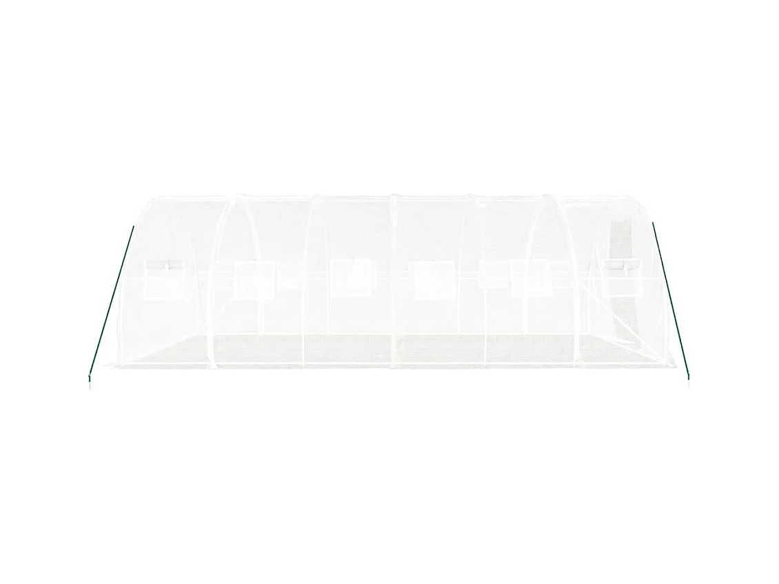 Serra tenda riparo piante fiori ortaggi con struttura in acciaio 18 m² 6 x 3 x 2 m bianca 02_0044553