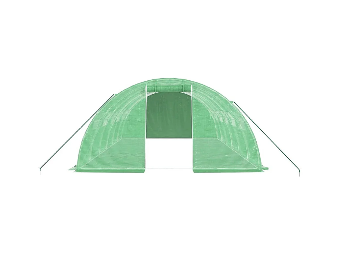 Serra tenda riparo piante fiori ortaggi con struttura in acciaio 24 m² 6 x 4 x 2 m verde 02_0044562