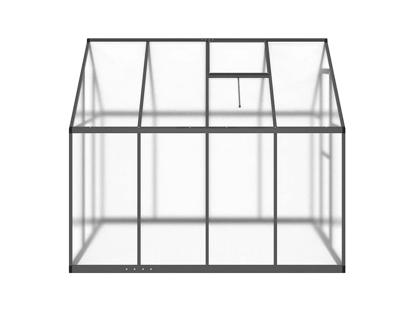 Invernadero de carpa para plantas flores y verduras con estructura de base 224 x 169 x 195 cm aluminio antracita 02_0044496