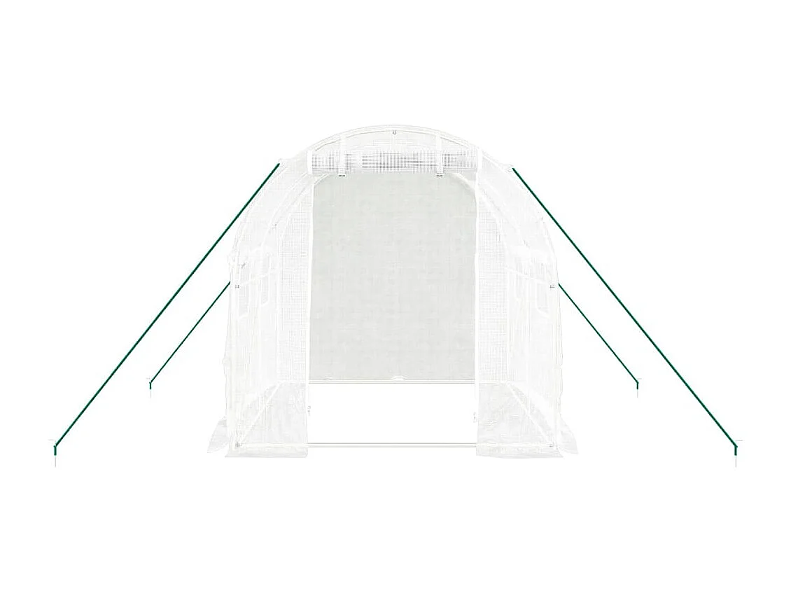 Tenda de estufa abrigo para plantas flores vegetais com estrutura de aço 4 m² 2 x 2 x 2 m branco 02_0044583