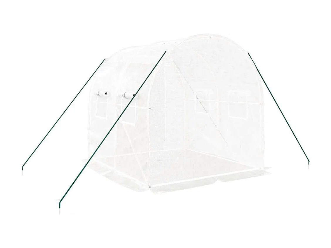 Tenda de estufa abrigo para plantas flores vegetais com estrutura de aço 4 m² 2 x 2 x 2 m branco 02_0044583