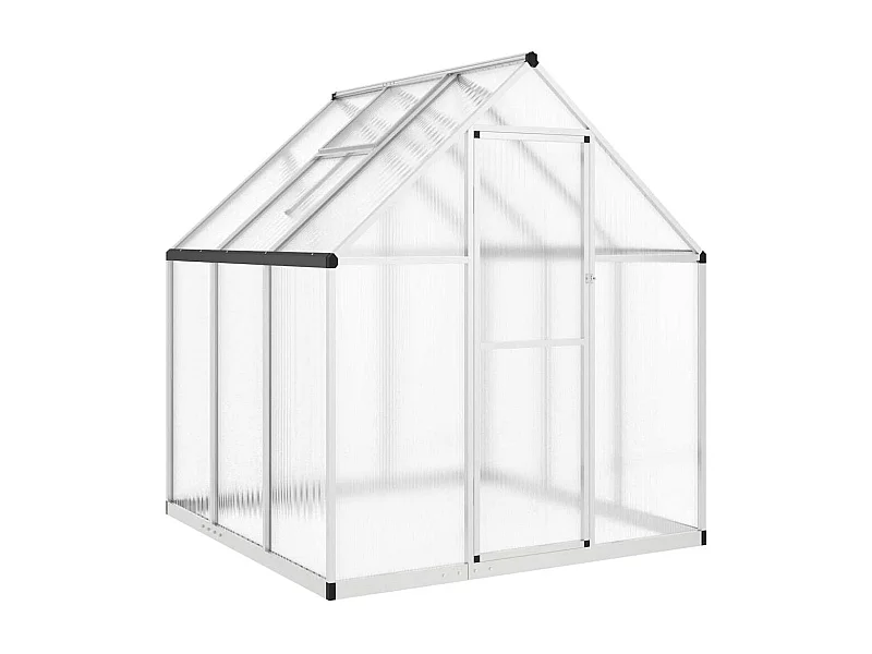 Tenda de estufa abrigo planta flor vegetais com estrutura de base prata 169 x 169 x 195 cm alumínio prata 02_0044516