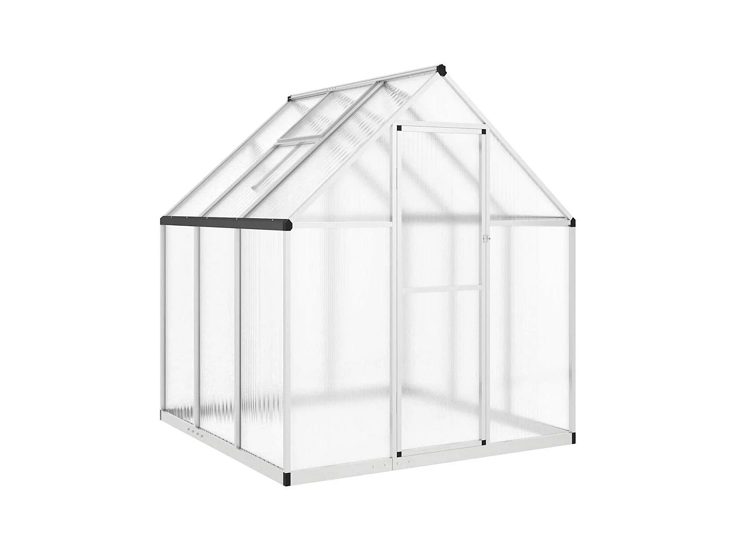 Invernadero de carpa para plantas flores y verduras con estructura de base plateada 169 x 169 x 195 cm aluminio Plata 02_0044516