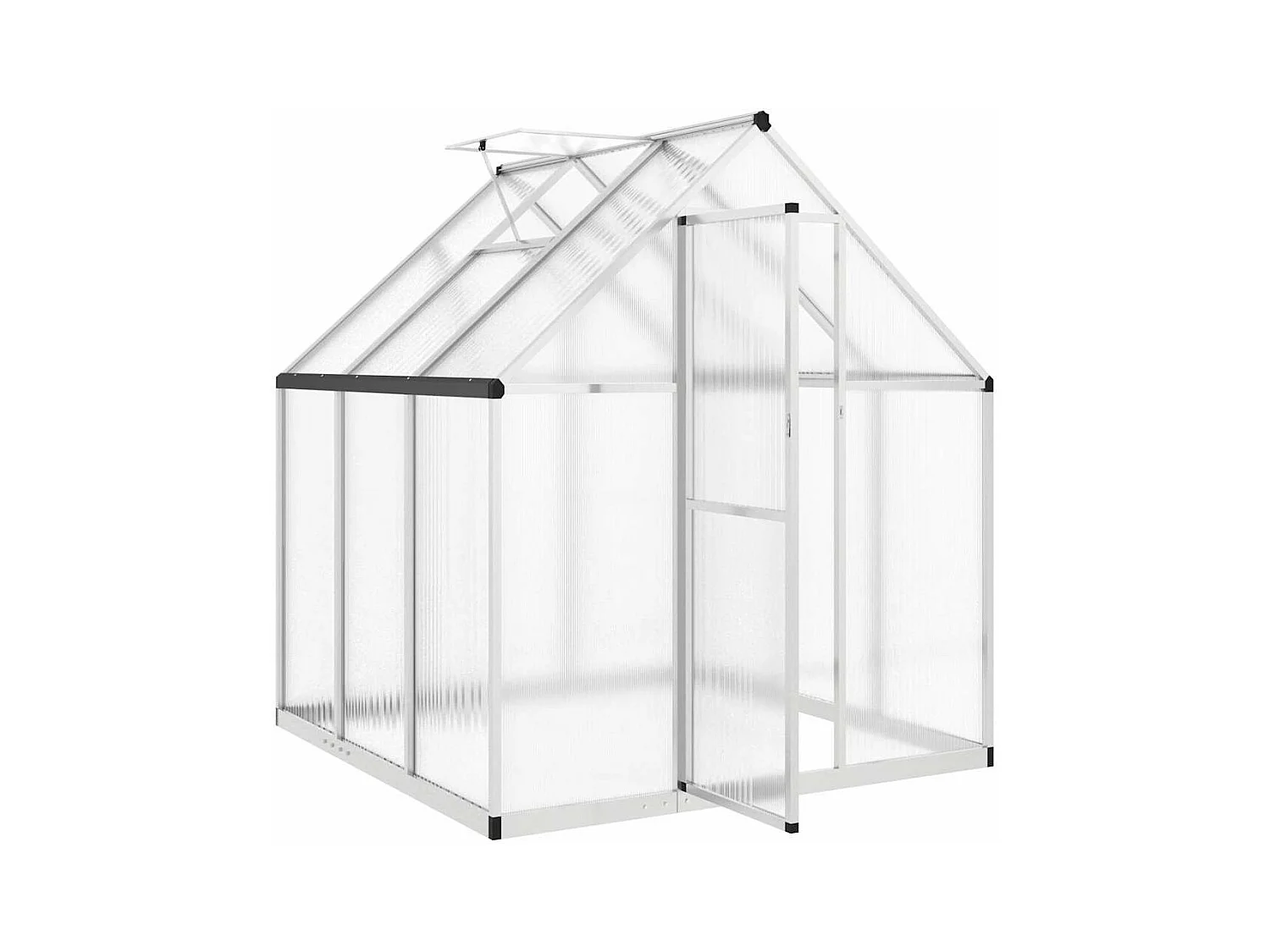 Invernadero de carpa para plantas flores y verduras con estructura de base plateada 169 x 169 x 195 cm aluminio Plata 02_0044516