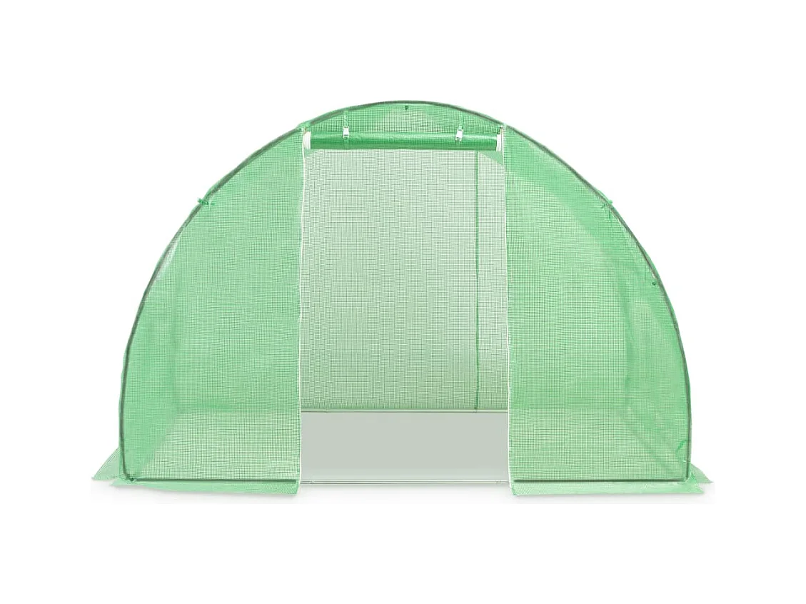 Serra tenda riparo piante fiori ortaggi 45 m² 300 x 150 x 200 cm verde 02_0044448