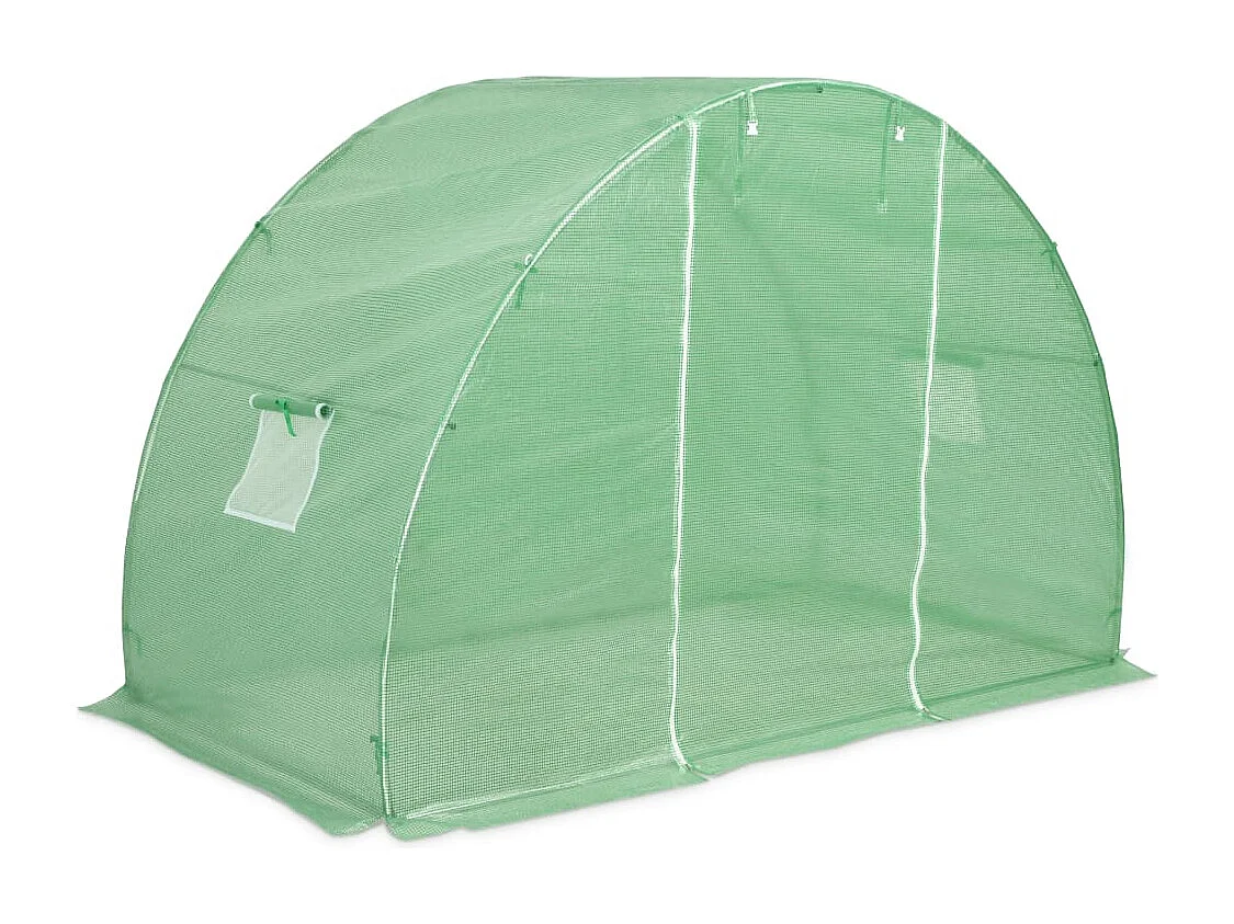 Tenda de estufa abrigo planta flor hortaliças 45 m² 300 x 150 x 200 cm verde 02_0044448