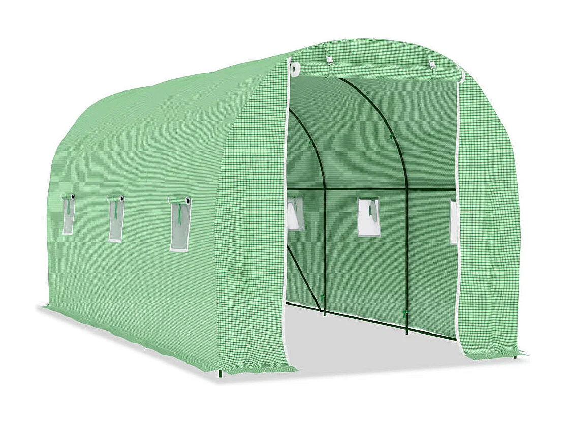 Invernadero de carpa para plantas flores y verduras 9 m² 45 x 2 x 2 m verde 02_0044458
