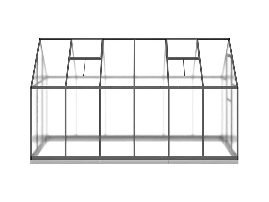 Invernadero de carpa para plantas flores y verduras con estructura de base 334 x 169 x 202 cm aluminio antracita 02_0044503