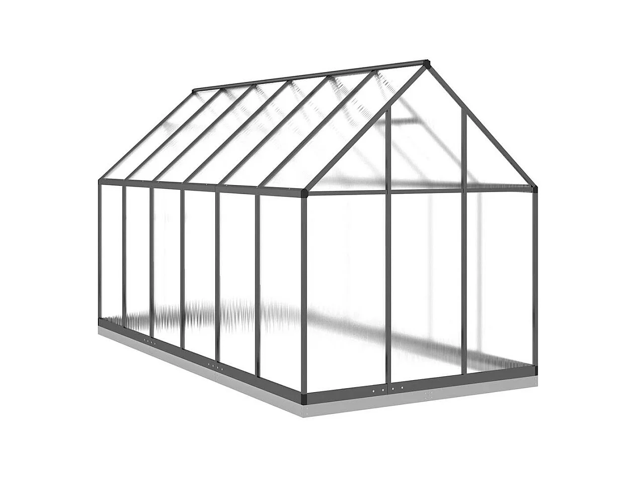 Invernadero de carpa para plantas flores y verduras con estructura de base 334 x 169 x 202 cm aluminio antracita 02_0044503