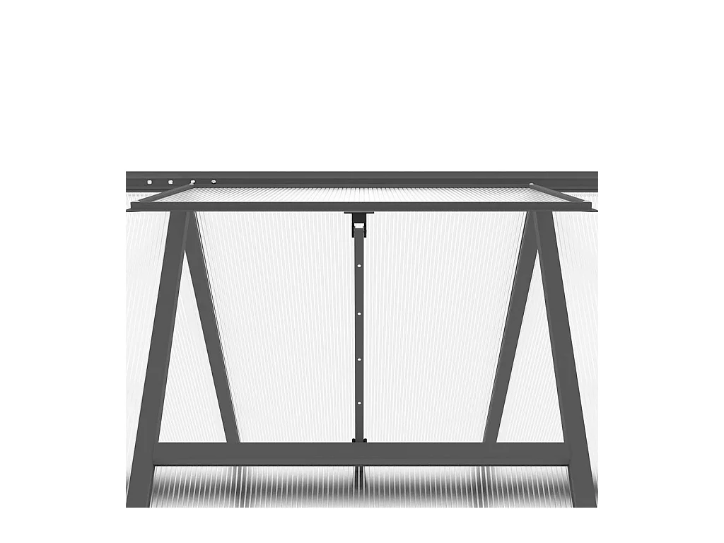 Invernadero de carpa para plantas flores y verduras con estructura de base 334 x 169 x 202 cm aluminio antracita 02_0044503