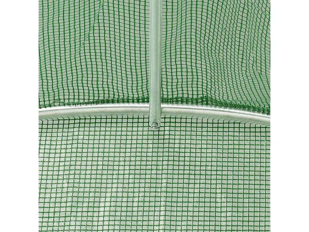 Serra tenda riparo piante fiori ortaggi con struttura in acciaio 16 m² 4 x 4 x 2 m verde 02_0044550
