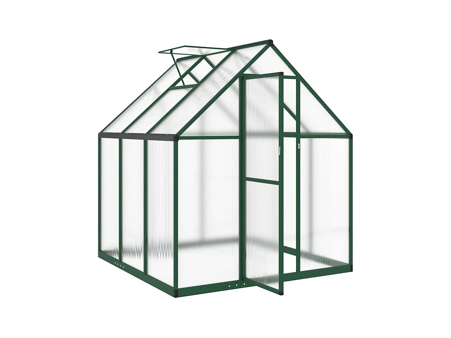 Invernadero de carpa para plantas flores y verduras con estructura de aluminio verde 169 x 169 x 195 cm 02_0044489