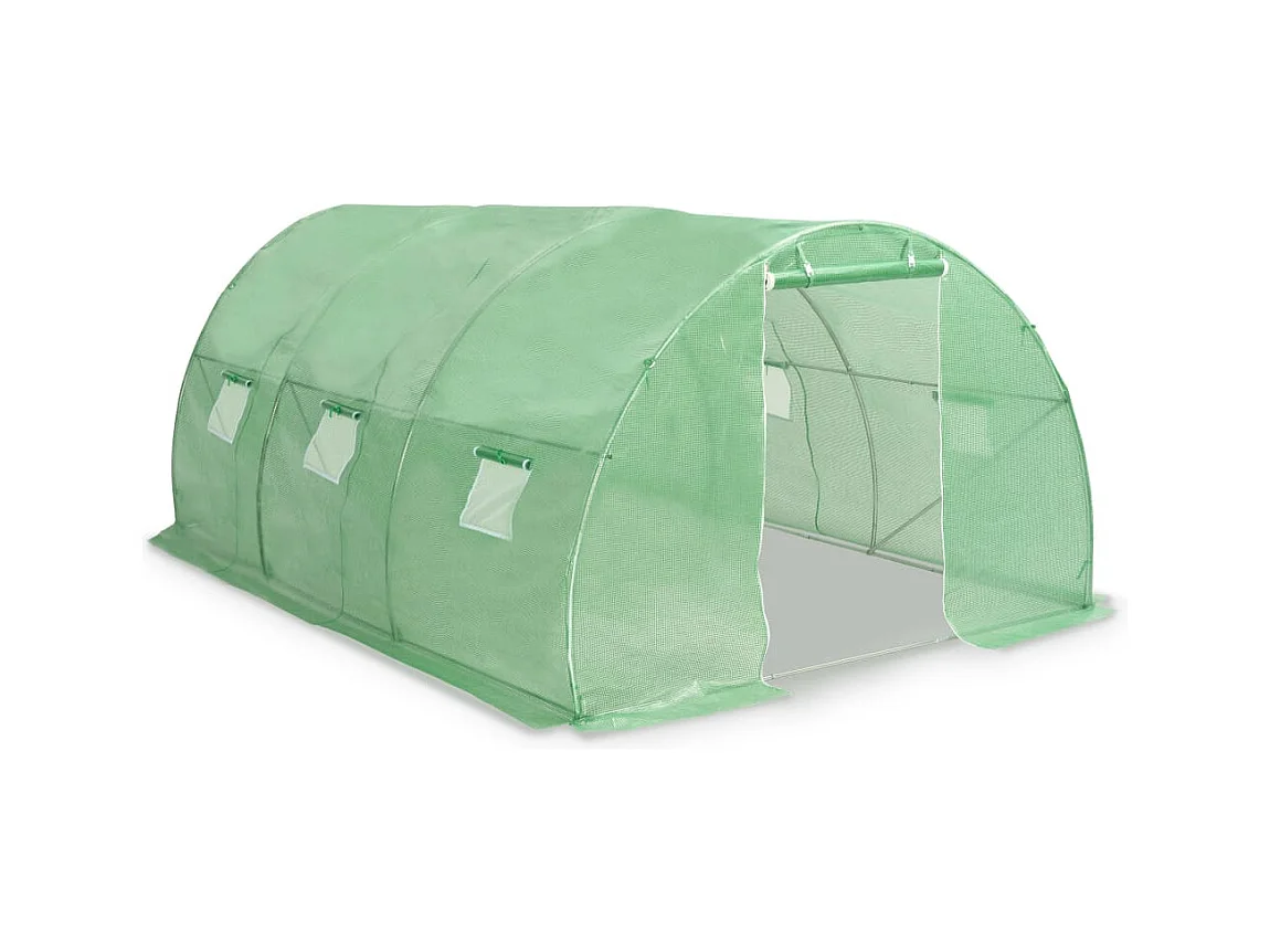 Serra tenda riparo piante fiori ortaggi 135 m² 450 x 300 x 200 cm verde 02_0044441