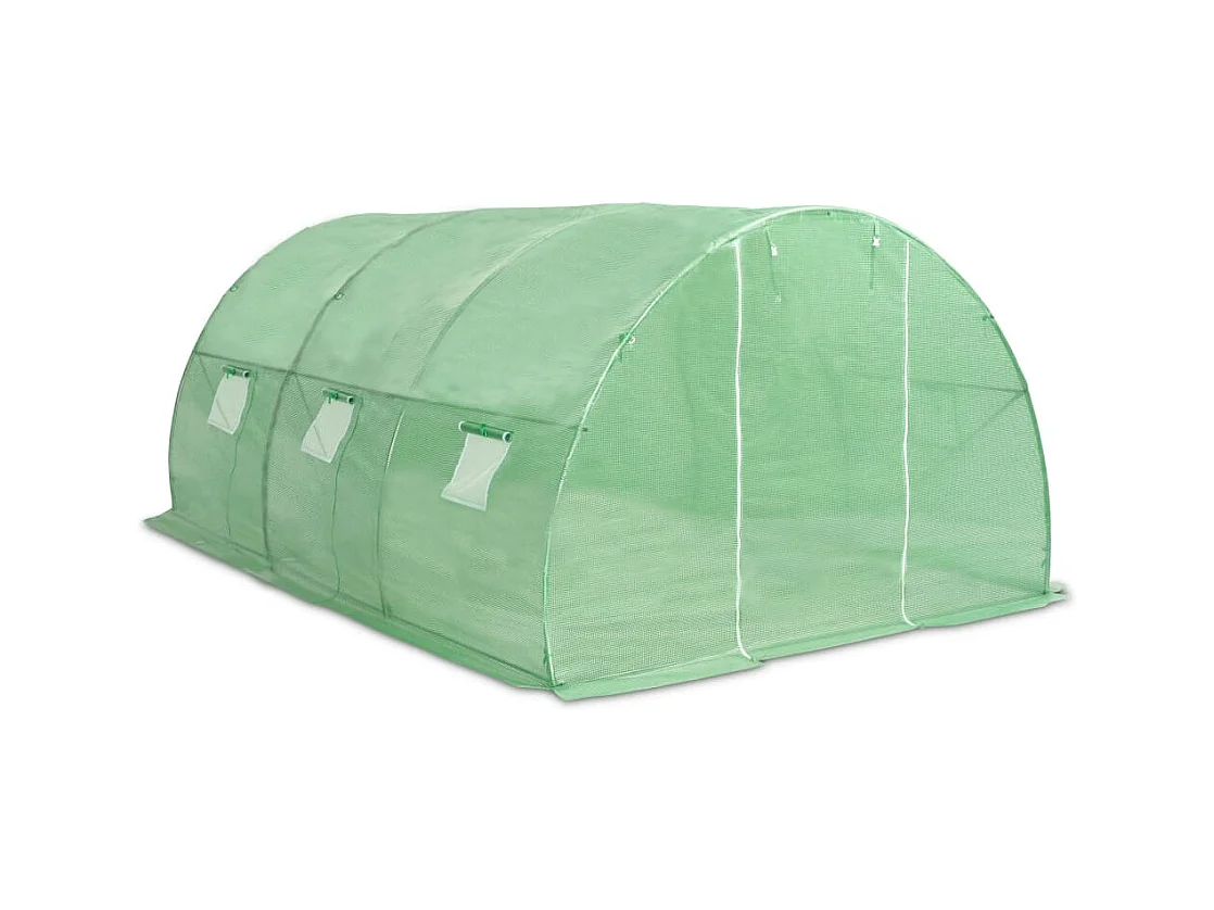 Serra tenda riparo piante fiori ortaggi 135 m² 450 x 300 x 200 cm verde 02_0044441