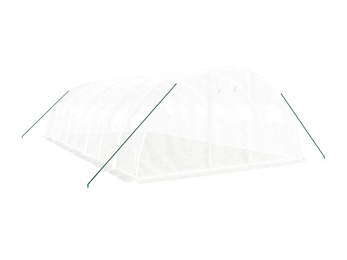 Tenda de estufa abrigo para plantas flores vegetais com estrutura de aço 32 m² 8 x 4 x 2 m branco 02_0044575