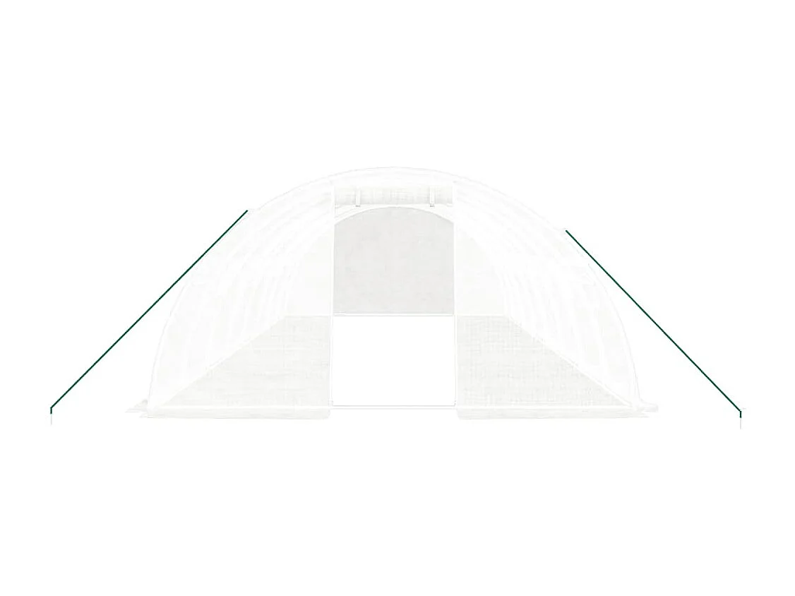 Tenda de estufa abrigo para plantas flores vegetais com estrutura de aço 32 m² 8 x 4 x 2 m branco 02_0044575
