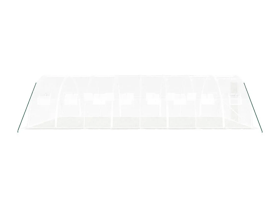 Tenda de estufa abrigo para plantas flores vegetais com estrutura de aço 32 m² 8 x 4 x 2 m branco 02_0044575