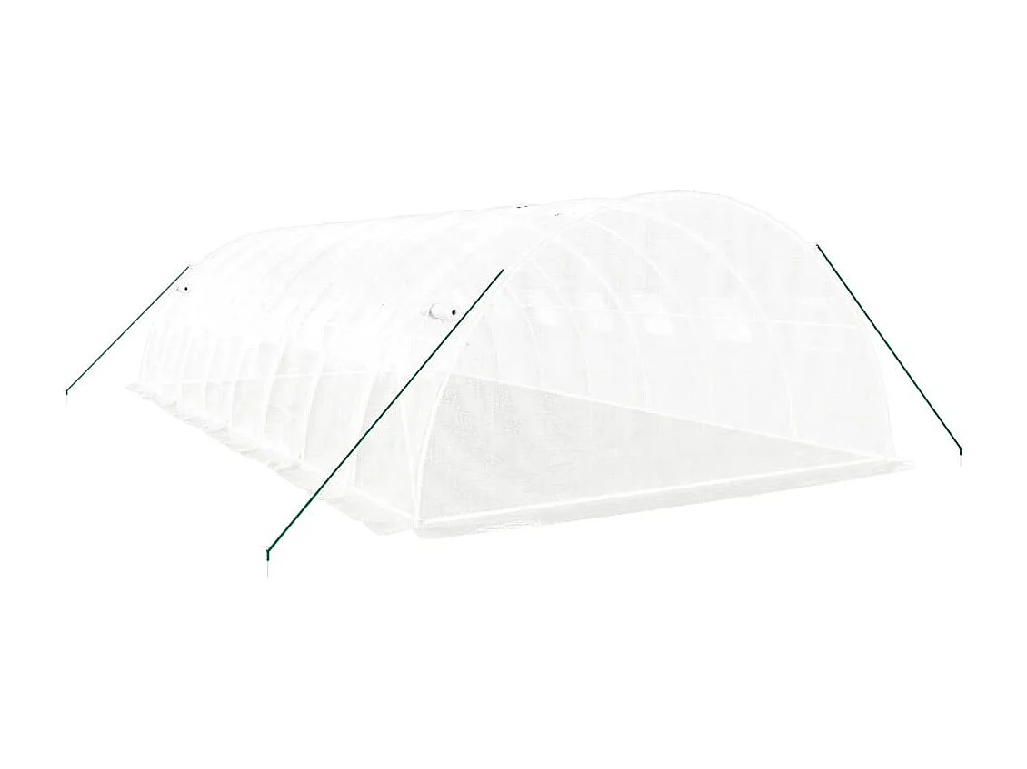 Tenda de estufa abrigo para plantas flores vegetais com estrutura de aço 32 m² 8 x 4 x 2 m branco 02_0044575