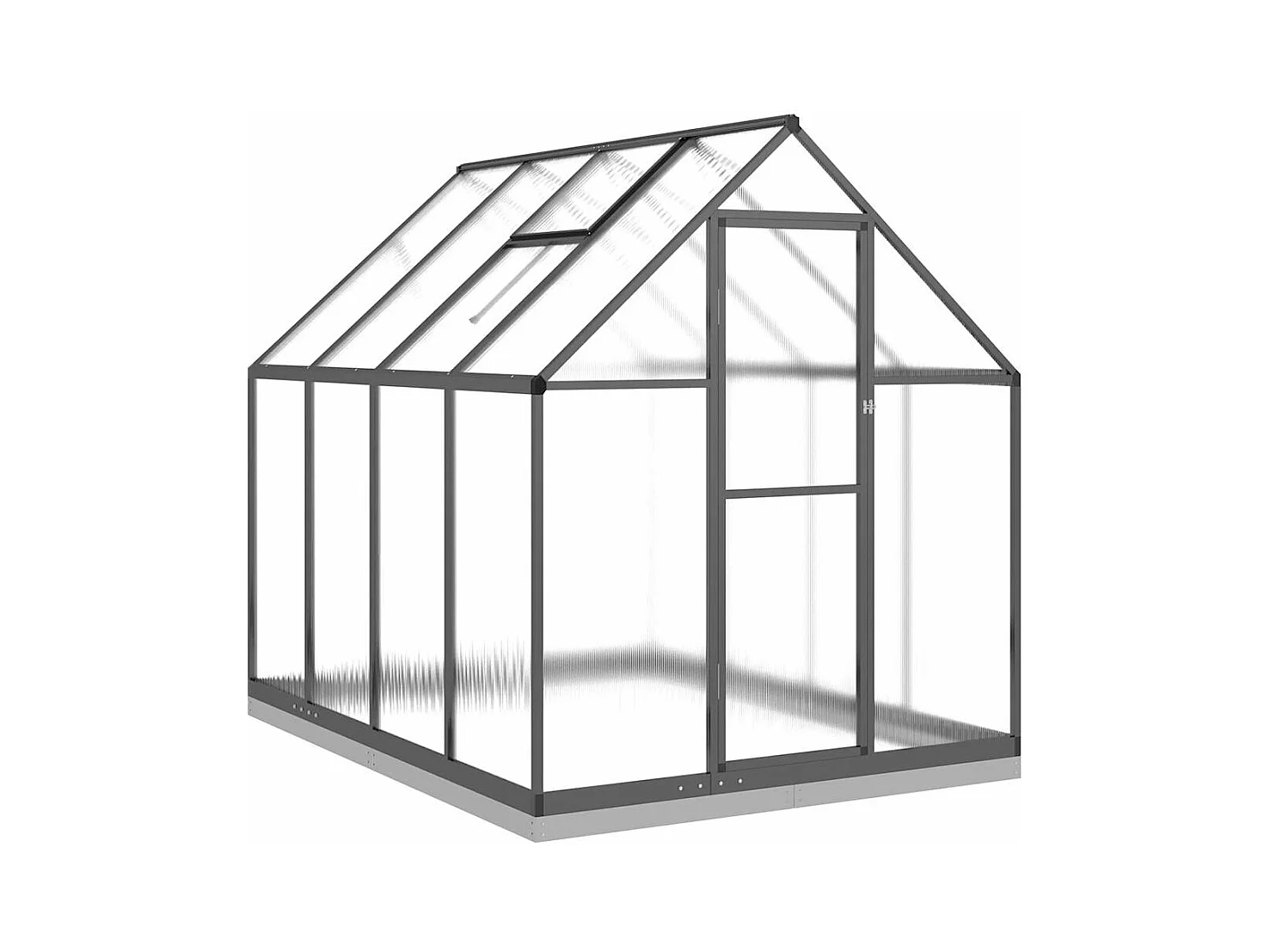 Invernadero de carpa para plantas flores y verduras con estructura de base 224 x 169 x 202 cm aluminio antracita 02_0044498