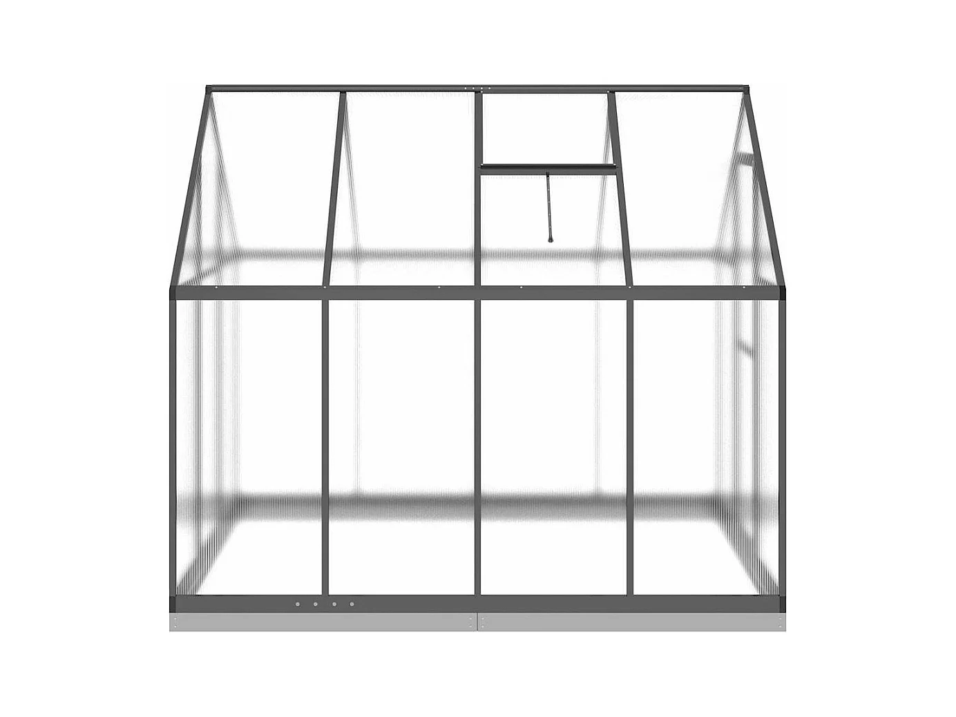 Invernadero de carpa para plantas flores y verduras con estructura de base 224 x 169 x 202 cm aluminio antracita 02_0044498