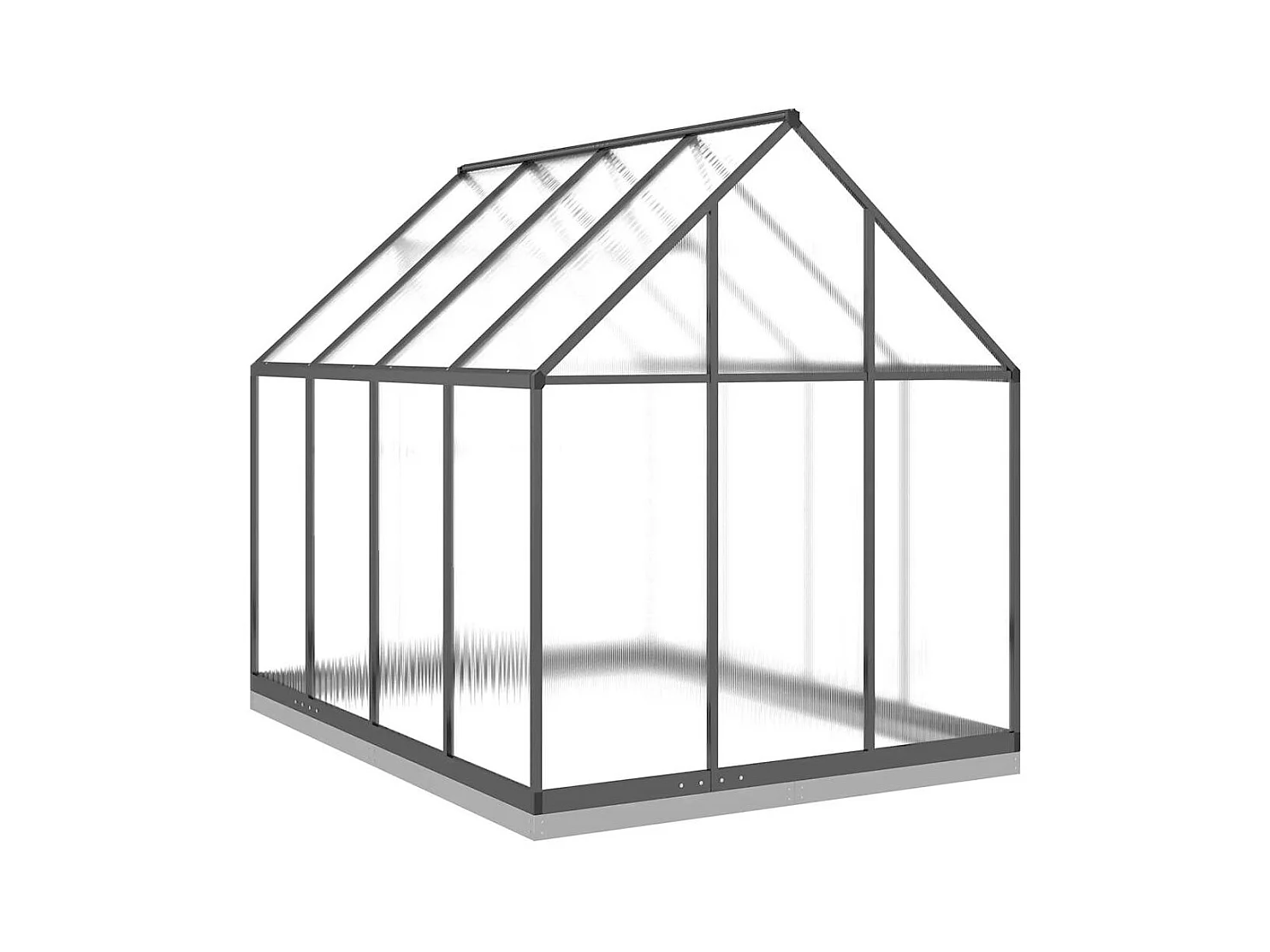 Invernadero de carpa para plantas flores y verduras con estructura de base 224 x 169 x 202 cm aluminio antracita 02_0044498