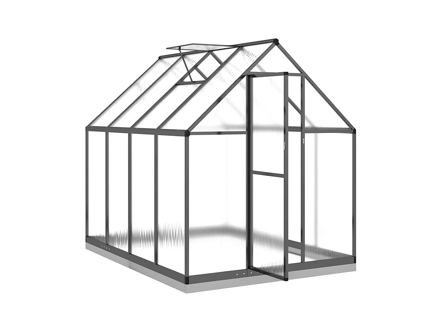 Invernadero de carpa para plantas flores y verduras con estructura de base 224 x 169 x 202 cm aluminio antracita 02_0044498