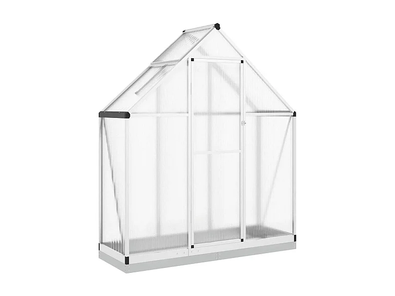 Tenda de estufa abrigo para plantas flores vegetais com estrutura de base prateada 169 x 58 x 202 cm alumínio Prata 02_0044520
