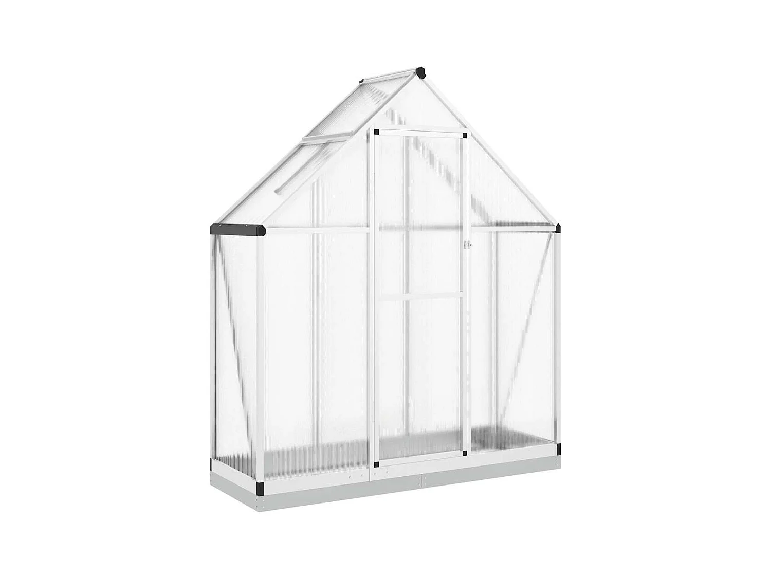 Serra tenda riparo piante fiori ortaggi con base telaio argento 169 x 58 x 202 cm alluminio argento 02_0044520