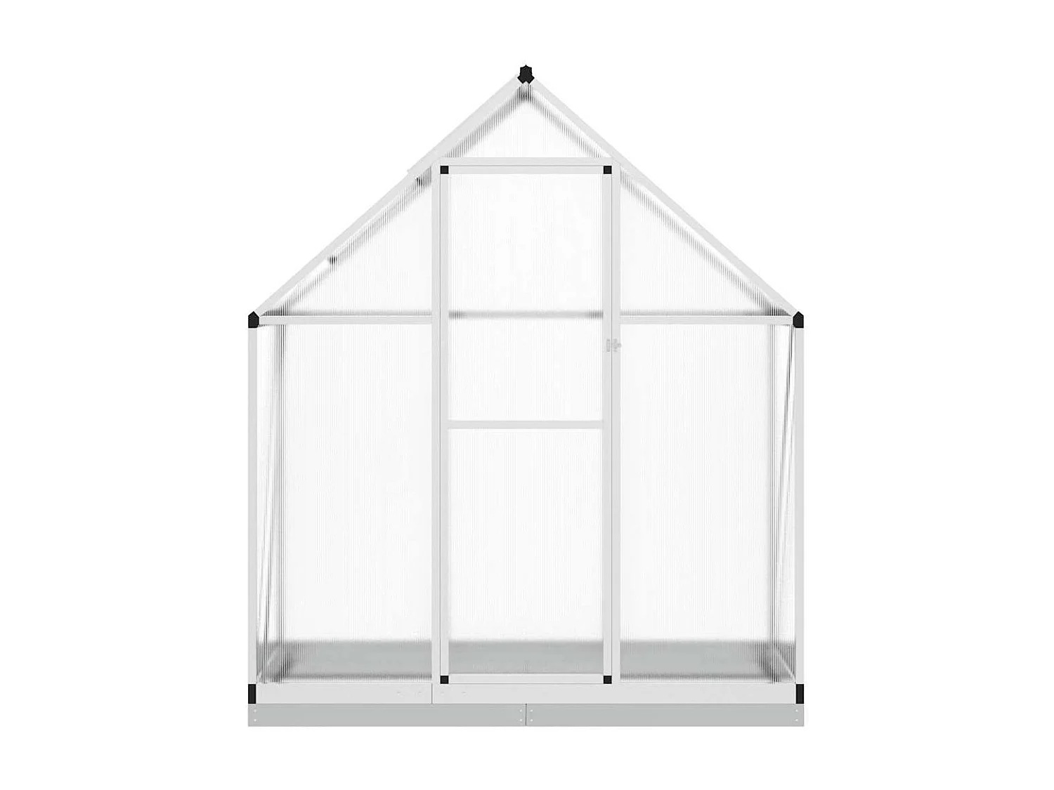 Serra tenda riparo piante fiori ortaggi con base telaio argento 169 x 58 x 202 cm alluminio argento 02_0044520