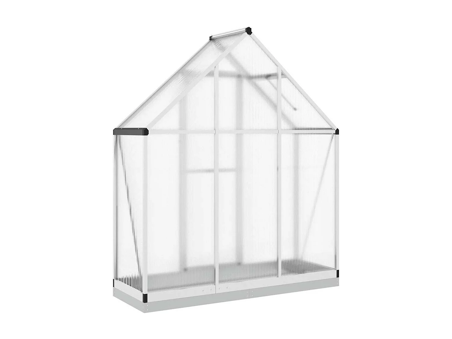 Serra tenda riparo piante fiori ortaggi con base telaio argento 169 x 58 x 202 cm alluminio argento 02_0044520