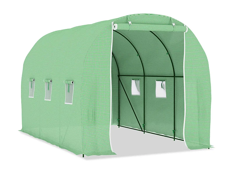 Serra tenda riparo piante fiori ortaggi 686 m² 343 x 2 x 2 m verde 02_0044452