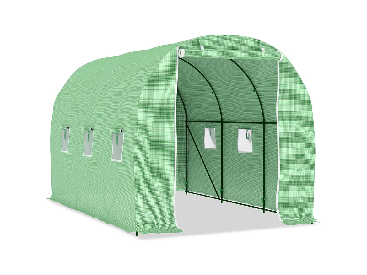 Serra tenda riparo piante fiori ortaggi 686 m² 343 x 2 x 2 m verde 02_0044452