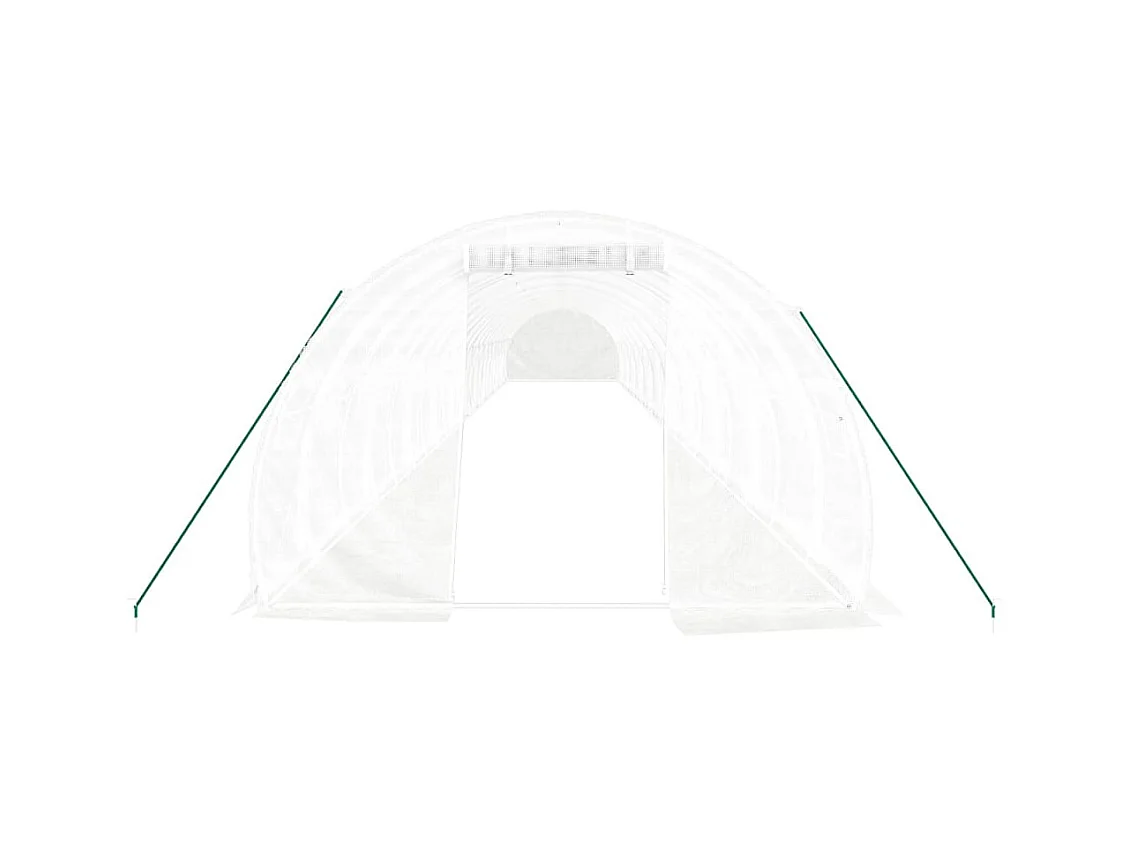 Serra tenda riparo piante fiori ortaggi con struttura in acciaio 66 m² 22 x 3 x 2 m bianco 02_0044619