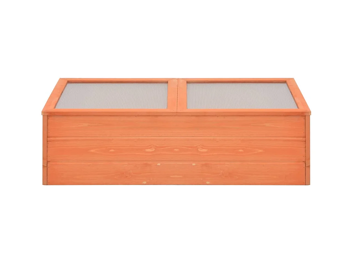 Serra tenda riparo piante fiori ortaggi legno 100 x 50 x 34 cm marrone 02_0044650