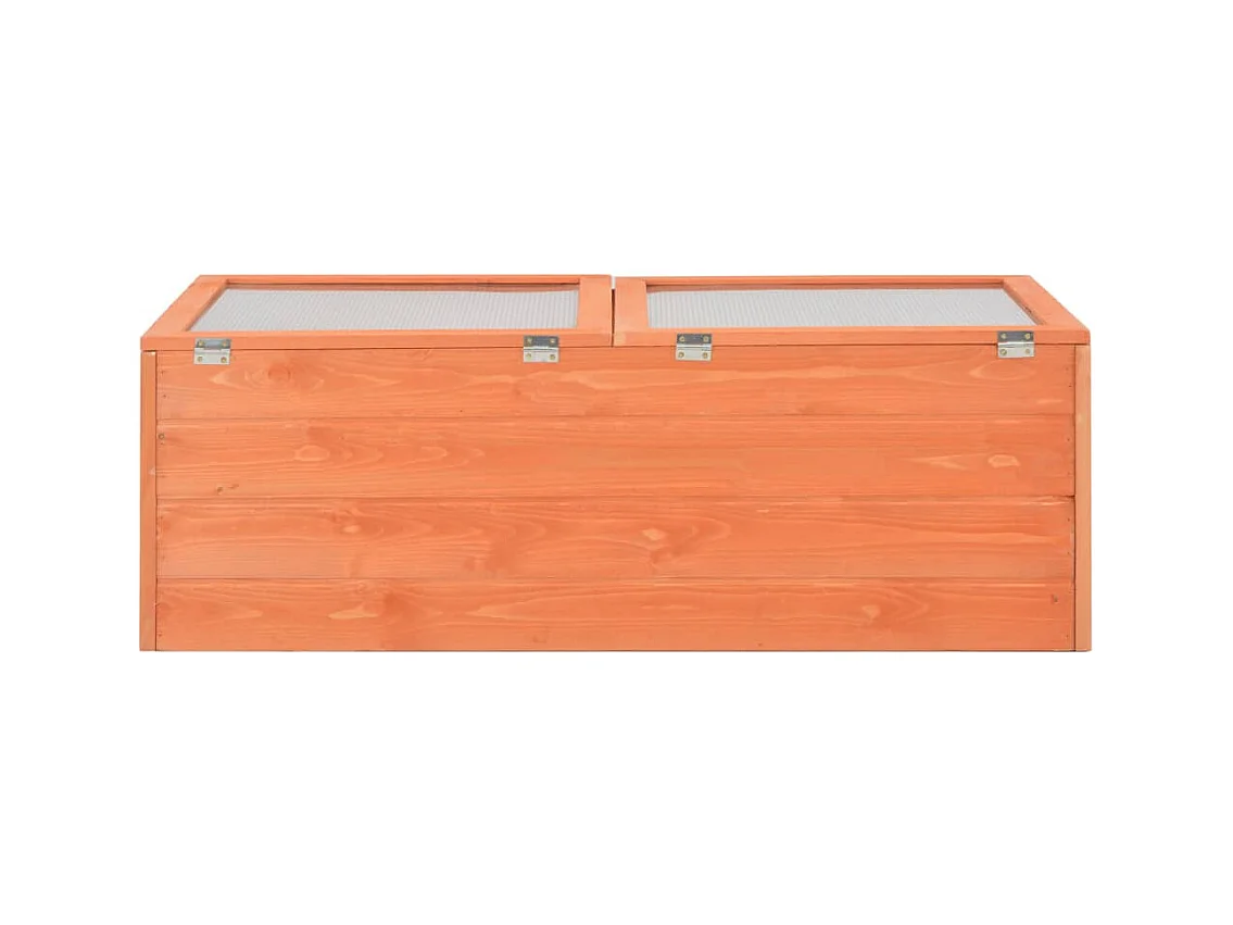 Serra tenda riparo piante fiori ortaggi legno 100 x 50 x 34 cm marrone 02_0044650